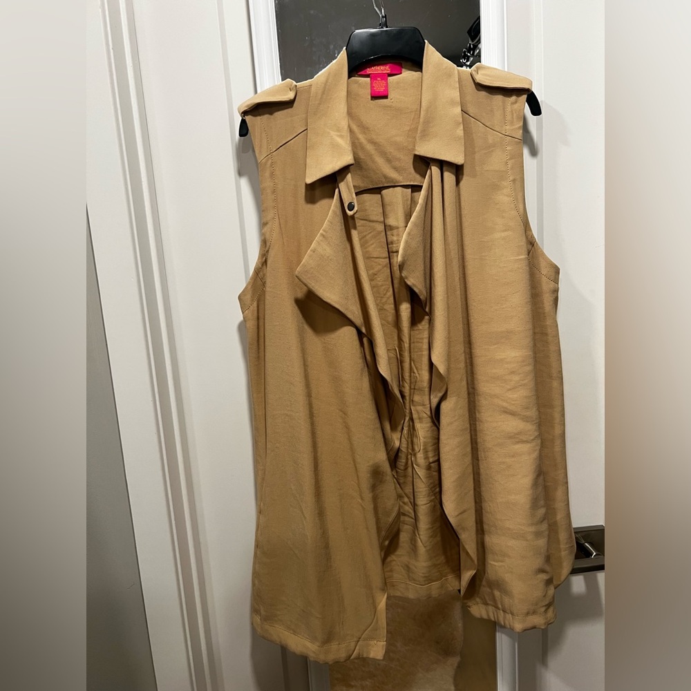 Catherine Malandrino Safari Vest Drape Fashion Style